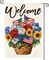 Patriotic 4th of July Floral Garden Flag 12x18 Inch Double Sided Outside, Memorial Day USA America Welcome Yard Outdoor Decoration